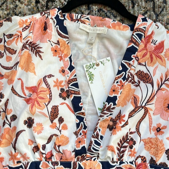 NWT Chelsea & Violet Floral Batik Crop Top - Picture 2 of 9